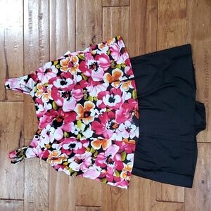 Indigo Bay 18W one piece skirt swim suit